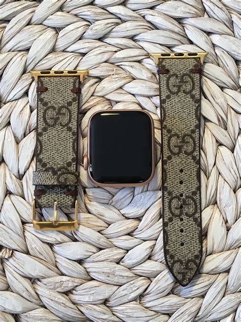 gold gucci apple watch band